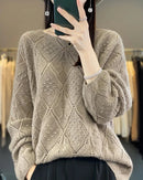 Crochet Hollow Knit Wool Sweater