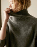 High-Necked Wool Pullover Sweater