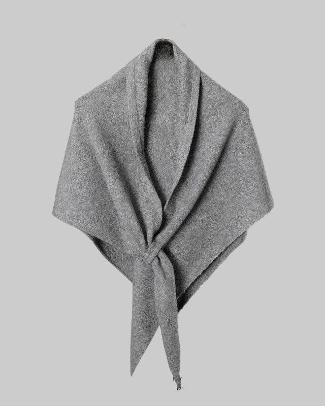 Knitted Wool Blend Shoulder Wrap Shawl
