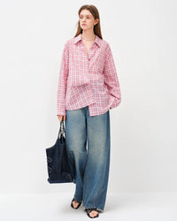 Casual Retro Plaid Shirt Jacket