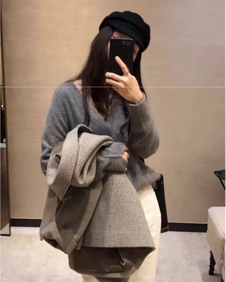 Cashmere Loose V-Neck Sweater