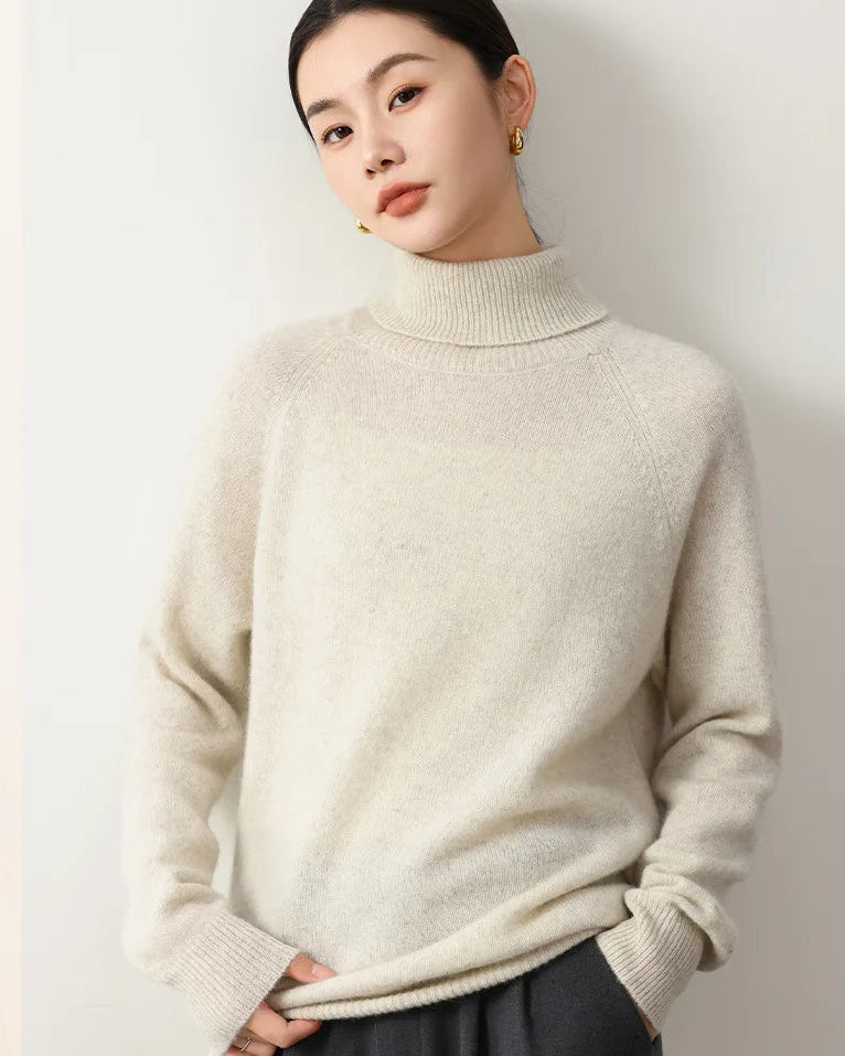 Yak Wool Turtleneck Long-Sleeved Thick Sweater