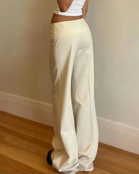 Low-Rise Straight-Leg Trousers
