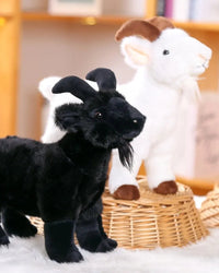 Baby Goat Horned Sheep Plush Stuffed Animal Doll