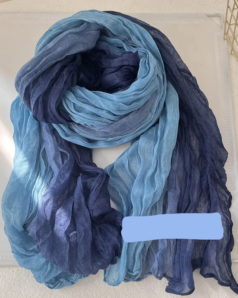 Pleated Long Scarf Shawl