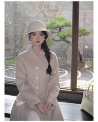 High Quality Skirted Woolen Wool & blends Coat
