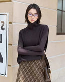 Wool Turtleneck Knit Sleeveless Vest