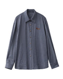 Relaxed Plaid Office Blouse