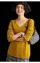 V-Neck Cashmere Basic Jumper