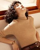 Cashmere Turtleneck Pullover Slim-Fit Knit Sweater