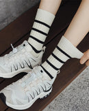 Striped Retro Loose Crew Socks