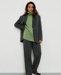 Turtle Neck Basic Knitted Split Pullover