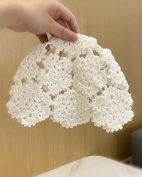 Breathable Hollowed Knit Beret Hat