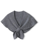 Openwork Wool Fishtail Shawl