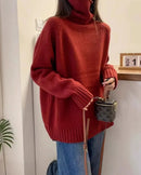 Refined Raglan Turtleneck Knit Sweater