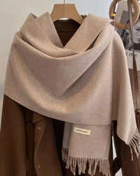 Faux Cashmere Tassel Wrap Scarf