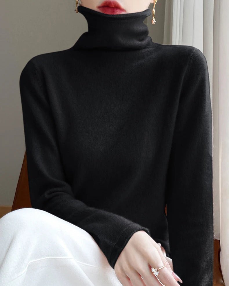 Knitted Wool Turtleneck Sweater