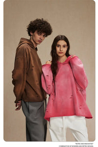 Disstressed Ripped Hoodies