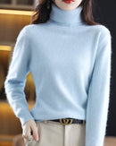Plush Mink Cashmere Turtleneck Sweater