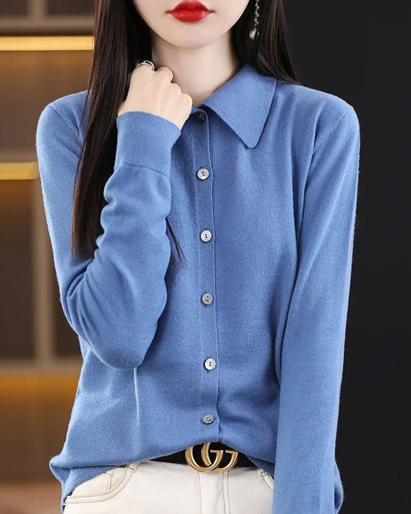 Basic Wool Shirt Cardigan