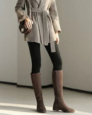 Suede Zip Knee Plush-High Boots