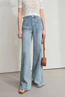Versatile Denim Low Waist Thin Wide Leg Pants