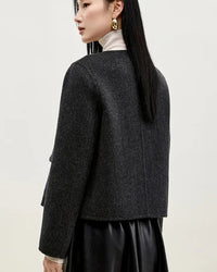Wool Blend Single Breasted Jacket