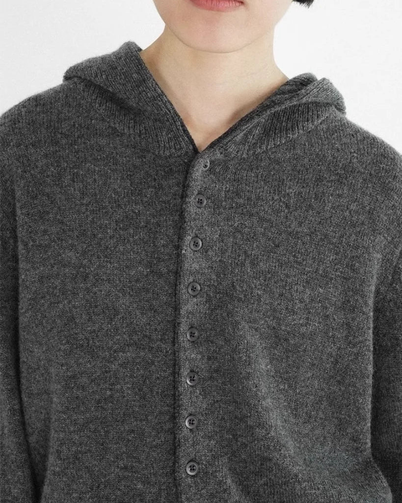 Cashmere Hooded Cardigan Sweater