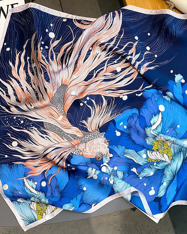 New Women's Silk Printed Scarf