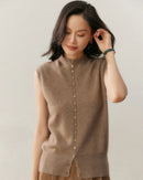Cashmere Pullover Knitted Sleeveless Sweater Vest