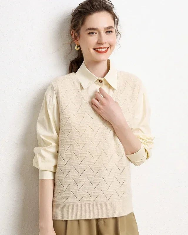 Cashmere V-Neck Sweater Vest