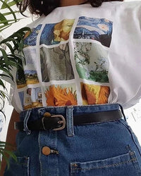 Artistic Print Vintage T-Shirt