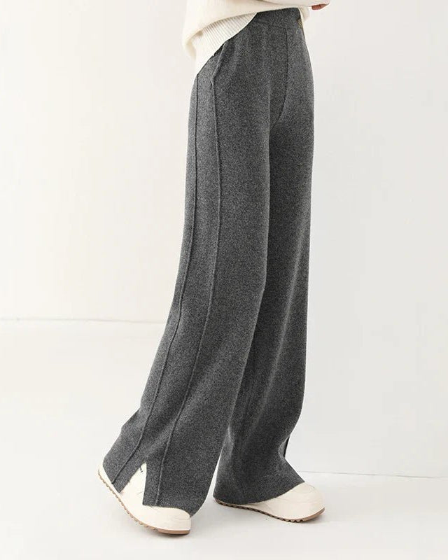 100% Wool Wide-Leg Sweatpants