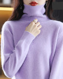 Plush Mink Cashmere Turtleneck Sweater