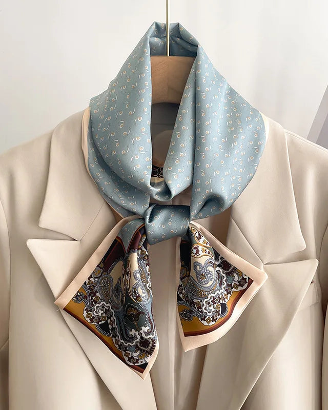 Women's Printed Silk Scarf & Shawl