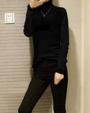 Stretch Wool Turtleneck Sweater