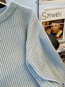 Round-Neck Oversized Knitted Pullover