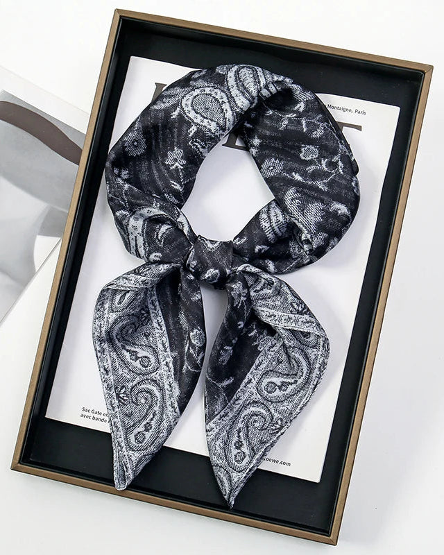 Printed Square Scarf Shawl & Headband