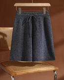 Merino Wool Drawstring Knit Shorts