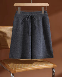 Merino Wool Drawstring Knit Shorts