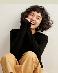 Casual Round Neck Loose Cashmere Sweater