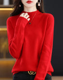 Merino Wool Mock Neck Sweater