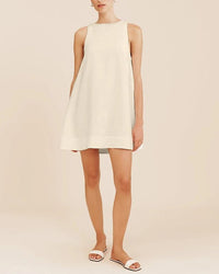 Stylish Round Neck Sleeveless Mini Dress