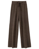 Merino Wool Lace-Up Wide-Leg Trousers
