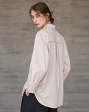 Casual Collared Single-Breasted Loose-Fitting Shirt