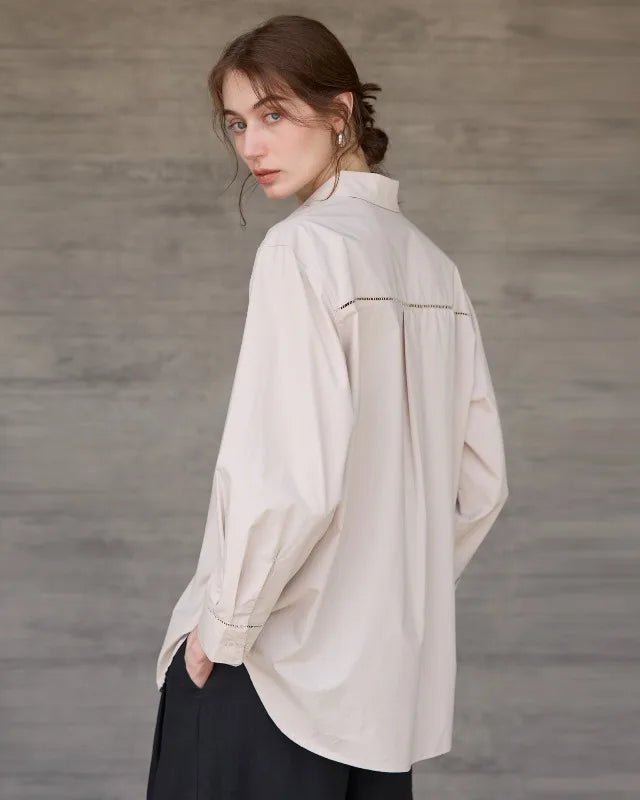 Casual Collared Single-Breasted Loose-Fitting Shirt