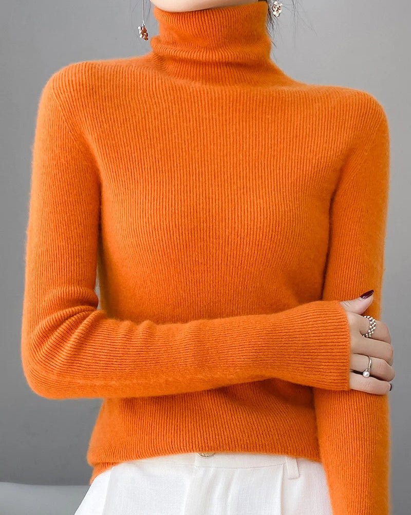 Cashmere Turtleneck Slim-Fit Pullover Sweater