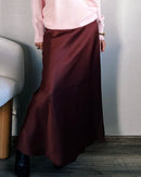 Satin A-Line Maxi Skirt