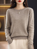 Soft Cashmere Knit Crew Neck Pullover
