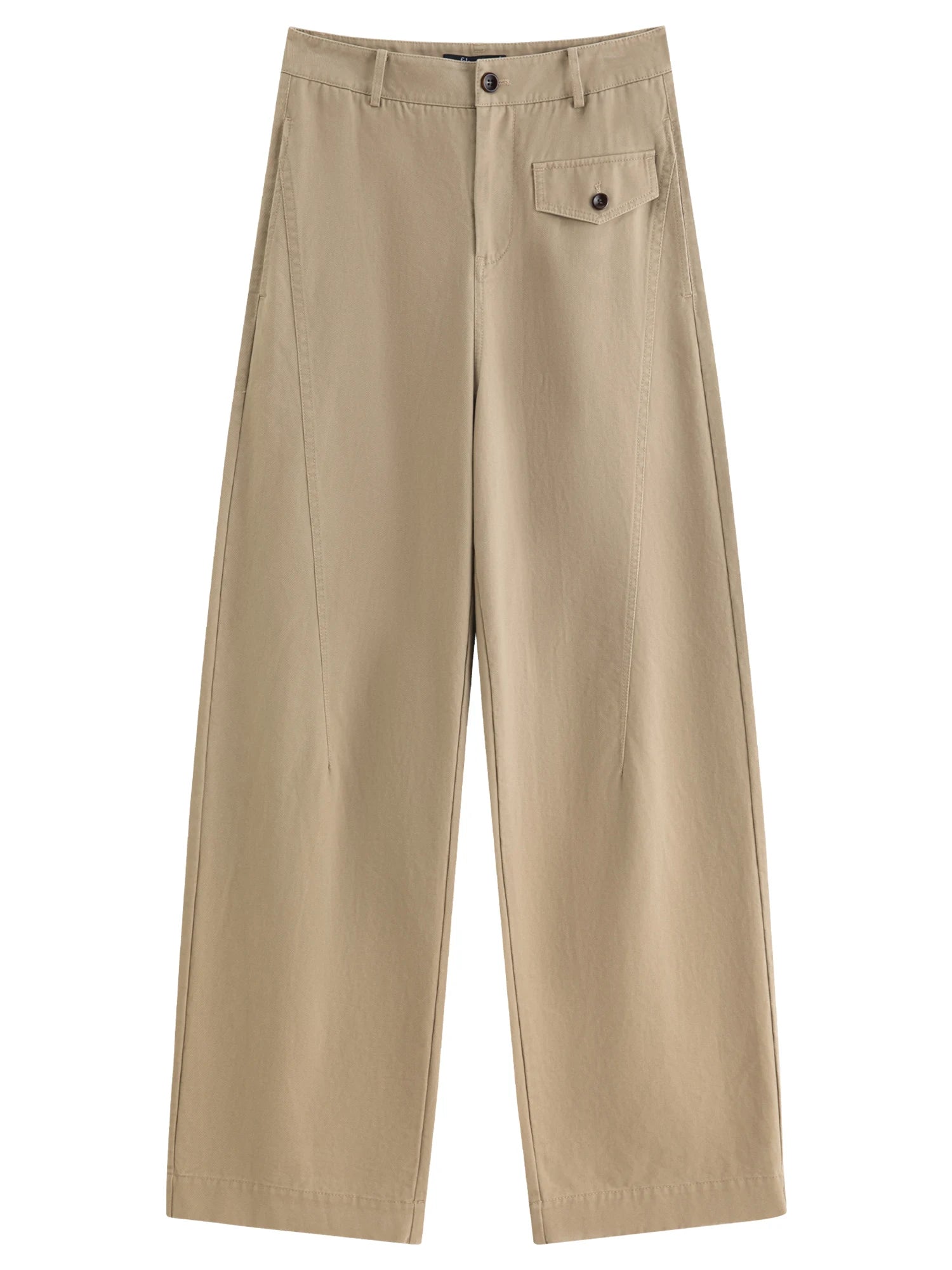 Loose-Fitting Casual Straight-Leg Cotton Trousers